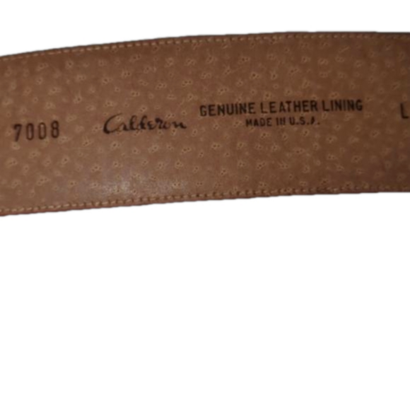 Calderon Wide Belt Red Belt Leather lined Leather Stamped 80s Style Belts - Picture 2 of 15